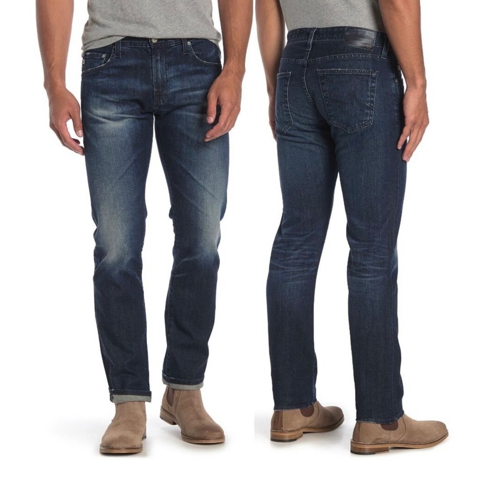 AG Adriano Goldschmied The Matchbox Slim Straight Dark Wash Jeans 31x34